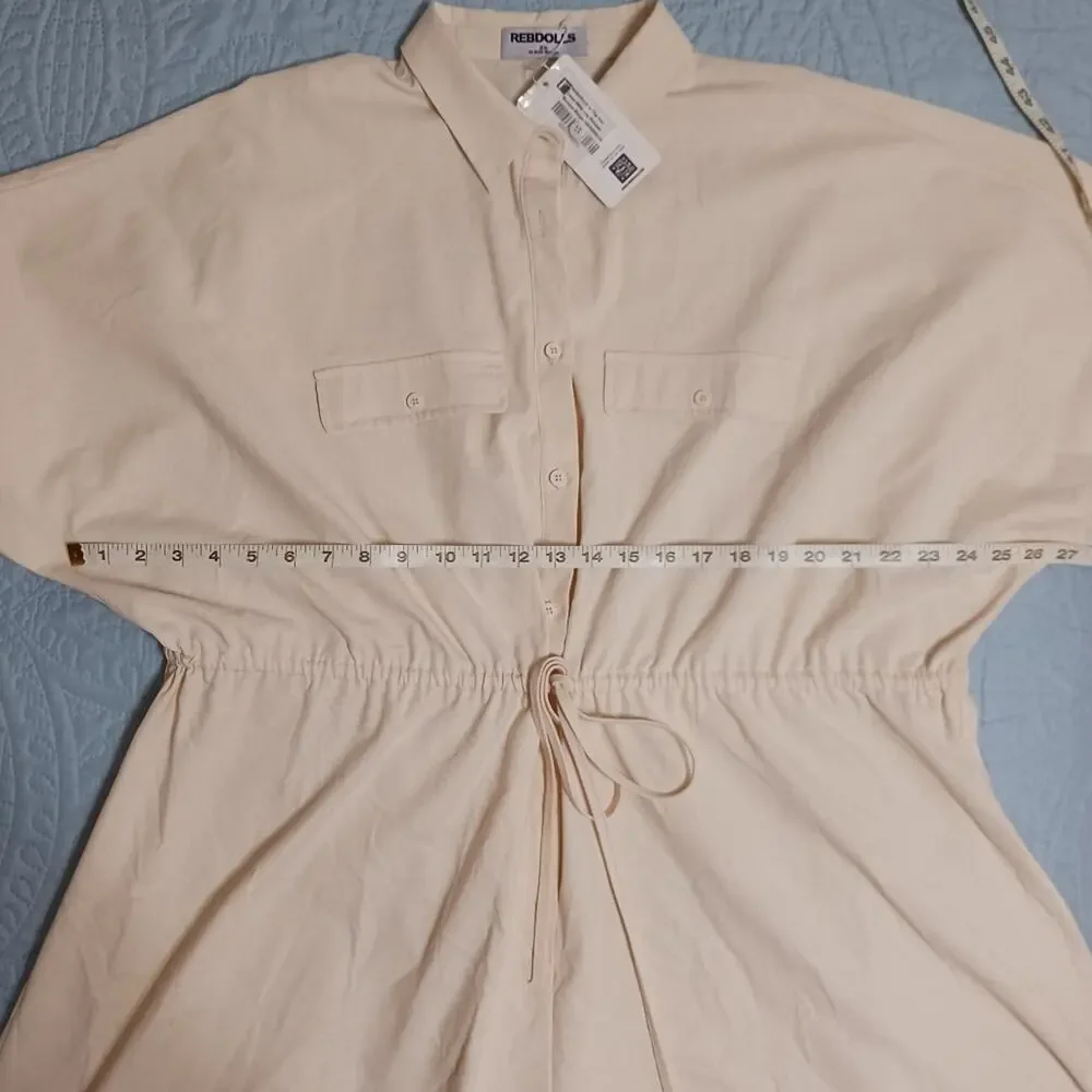 NWT Rebdolls linen blend romper 2X summer travel beach cruise vacation festival - Picture 6 of 15